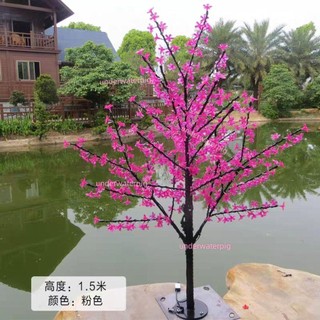 led模擬桃花櫻花樹燈 景觀庭院防水樹燈發光燈 聖誕樹裝飾彩燈樹源頭廠家不含運