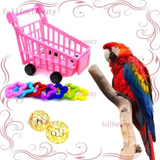 Bird Toys Set Cockatiel Funny Interactive Plastic IQ Trainin