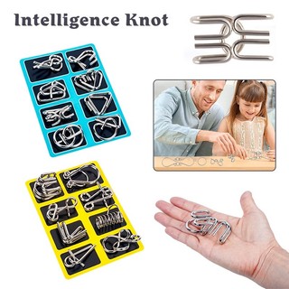 Metal Wire Puzzle Set Brain Teaser IQ Test Metal Puzzle Toys