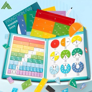 102 Pcs Magnetic Fraction Tiles and Fraction Circles Set wit