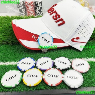 【免運】10個Golf ball marker 送帽夾 高爾夫籌碼球標 球位標 可定製logo543