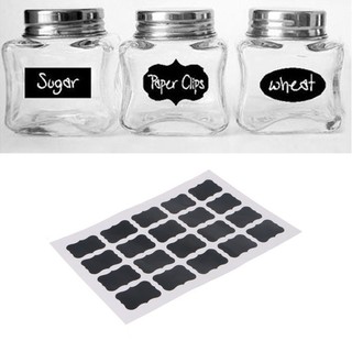 40Pcs Chalk Pen Chalkboard Sticker Bottle Labels Kitchen Jar