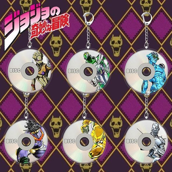 ✨限時低價✨JOJO的奇妙冒險鑰匙扣 JOJO的奇妙冒險光碟亞克力鑰匙扣 動漫遊戲週邊書包拉鏈掛飾朋友