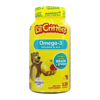美國 L'il Critters 麗貴小熊兒童 DHA魚油 Omega-3維生素軟 小熊糖