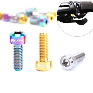 RISK 2PCS M5×14mm Titanium Bolts for Bike Thumb Shifter Fixe