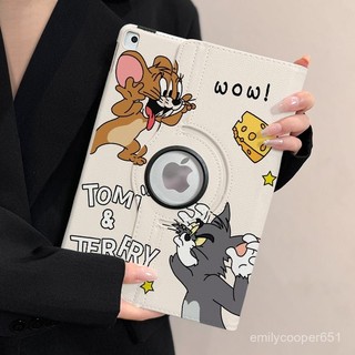 貓和老鼠ipad10保護殻789代旋轉皮套Air65筆槽貼pro11寸防摔MINI6 OX9V