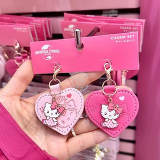 賣場好物🔥日本USJ大阪環球影城HelloKitty愛心掛件卡通可愛pu皮拉鏈頭掛飾