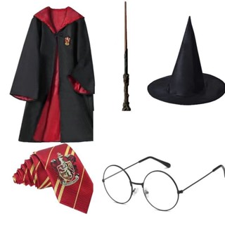 萬聖節服裝 萬聖節裝扮 哈利波特衣服魔法袍cos服全套格蘭芬多兒童扮演巫師校服鬥蓬週邊