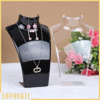 2PCS Acrylic Necklace Bust Stand Jewellery Display Pendant C