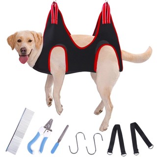 Dog Cat Hammock for Pet Grooming Kit with Nail Clipper Trimm