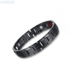 Titanium Steel Magnetic Therapy Health Bracelet Men Bangle J