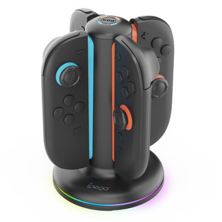 ✨臺灣出貨+免運 Switch2手把座充配件 四閤一 ns2左右手把充電座充配件 NS2手把圓形座充 遊戲手把充電器配件