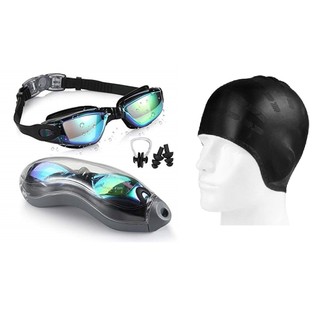 Otter swimming goggle with nose clip earplugs and swim cap