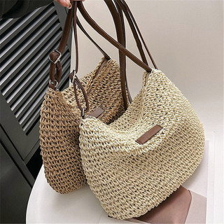 Summer Straw Crossbody Bag Ladies Beach Holiday Woven Totes