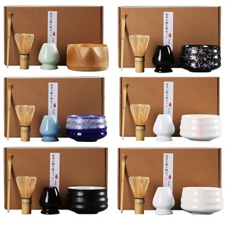 4Pcs/set Handmade Home Easy Clean Matcha Tea Set Tool Stand