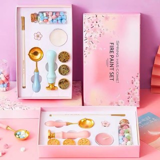9pcs Wax Envelope Seal Stamp Kit with 3 Wax Sealing Stamps W