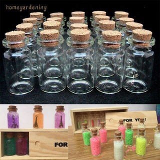 50Pcs 12*16mm Clear Glass Bottle Pendant Cork Stopper Mini J