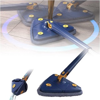 360° Rotatable Adjustable Cleaning Mop Triangle Mop with Sta