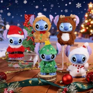 🎄新品限定 限時下殺👉正版史迪奇聖誕萌衣系列盲盒手辦周邊可愛公仔掛件創意禮物女擺件