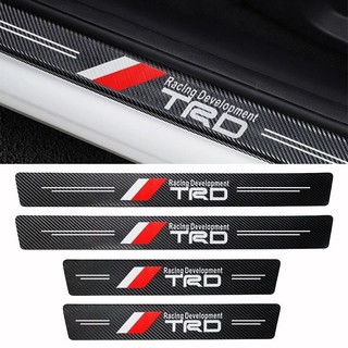 4Pcs/set TRD Car Door Sill Step Sticker Anti Scratch Strip f
