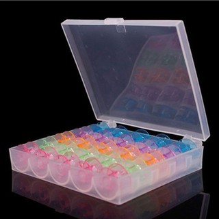 25pcs Box-Packed Coloured Plastic Bobbins Sewing Machine