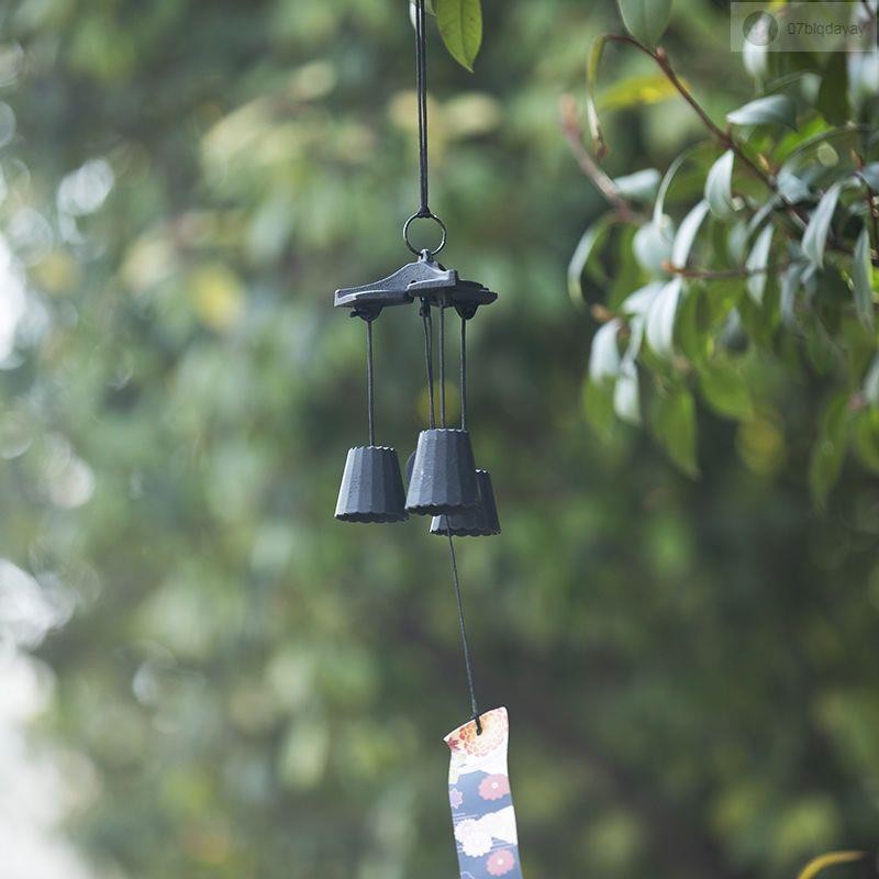 超火風鈴吊飾風鈴吊飾三重奏高中低音日式巖鑄鐵戶外風鈴景區和古風裝飾庭院門掛件露營