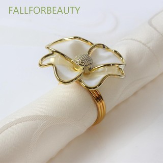 Fashion Napkin Rings White Flowers Napkin Holder Serviette R