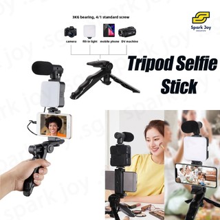 Phone Vlog Selfie Stick LED Mini Photography Light Video Con