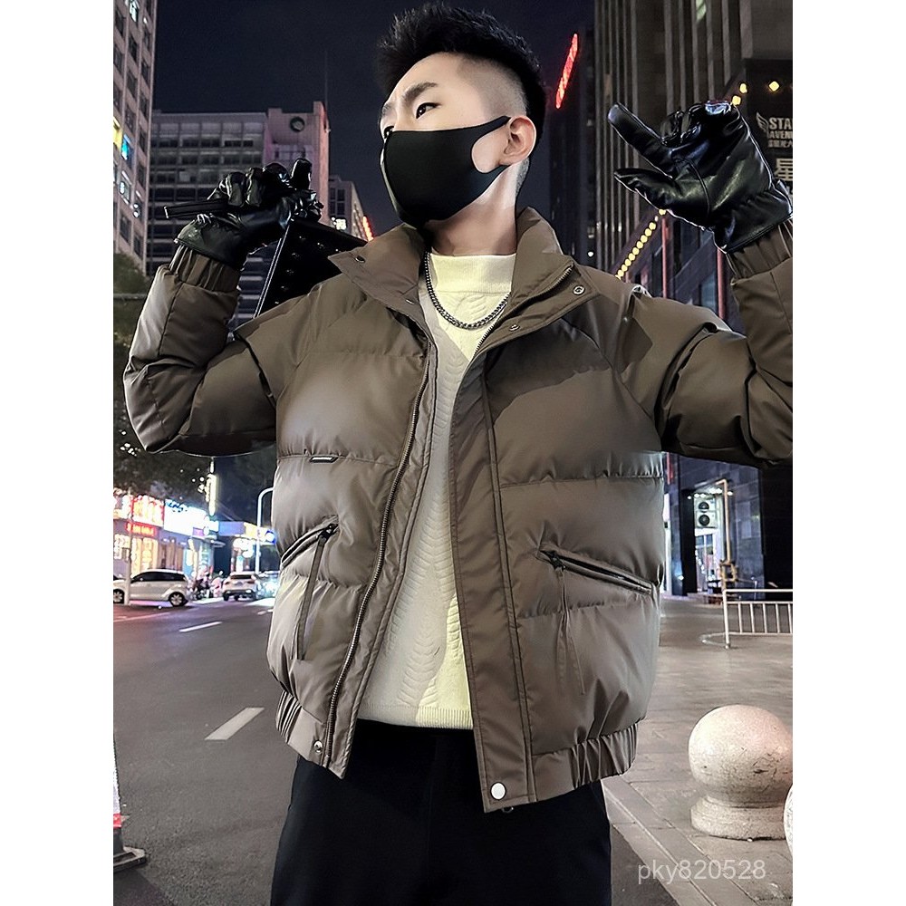 【免運】臺灣出貨 羽絨服男 冬裝痞帥羽絨棉服男高級感潮牌立領加厚棉襖新款男士冬季外套 RYBU