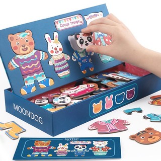 Kids babies magnetic wooden toys early learning educational