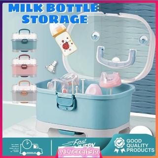 Baby bottle storage box dustproof tableware cabinet containe