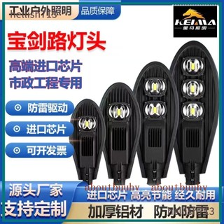 🔥現時下殺🔥LED路燈110 LED寶劍路燈頭 50W 100W 150W 200W 300W戶外農村路燈 庭院燈