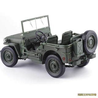 吉普車模型 JEEP車模擺件 凱迪威合金軍事模型1:18戰術吉普車老式二戰威利斯軍車玩具汽車