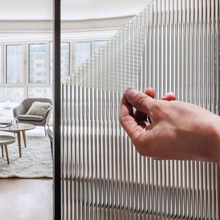 New Stripe Decorative Window Film Privacy UV Protection Self
