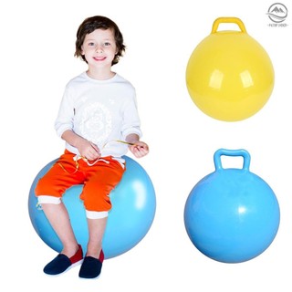 Pure Color Inflatable Bouncing Ball Kids Jumping Hop Ball wi