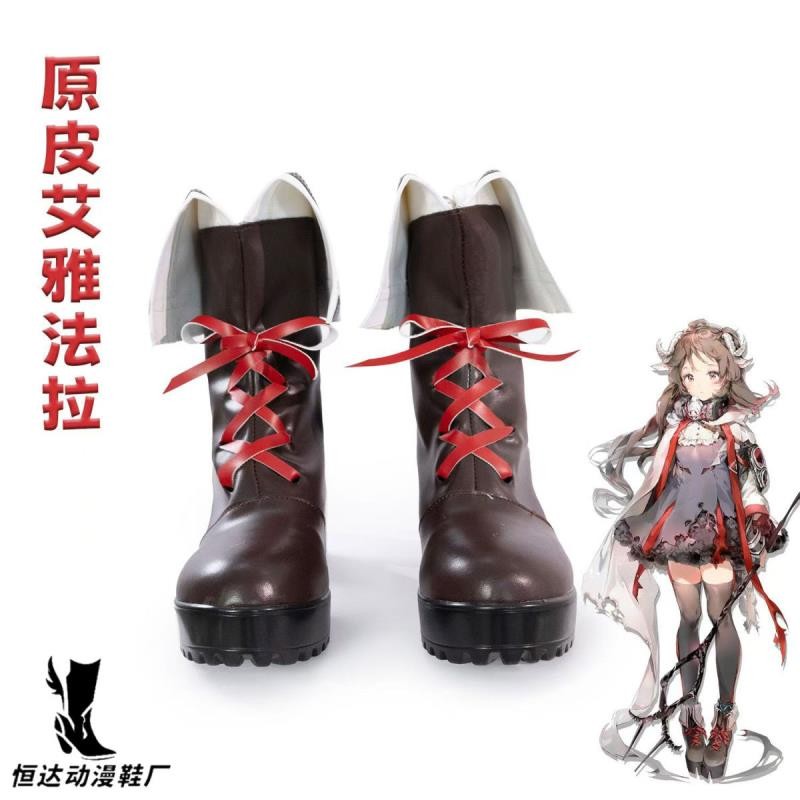 免運加急 台灣直送🔥 明日方舟 原皮艾雅法拉cos鞋動漫Cosplay艾雅法拉女鞋