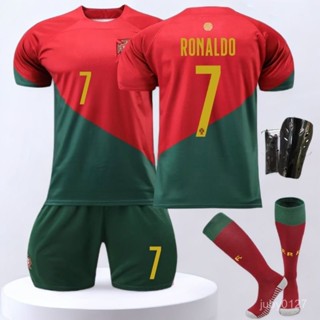 足球服 足球衣 訓練服 運動服 足球訓練服 比賽隊服 22-23葡萄牙7號c羅球衣世界盃兒童學生球服足球成人運動足球服套