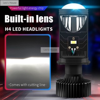 現+免運 1PC H4 LED 摩托車霧預購燈燈泡,迷你投影儀鏡頭,12V/24V,6000K 高/低光束
