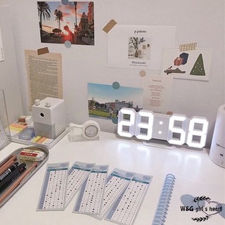 3D LED Wall Clock Modern Digital Alarm Clocks For Home Kitch