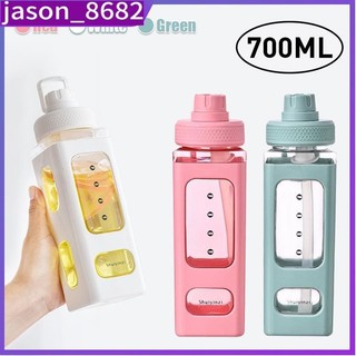 Korean Square Bear Water Bottle Student Portable Water kettl