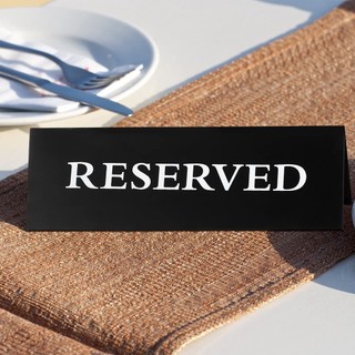 Acrylic Reserved Table Sign 15*5cm Guest Reservation Table R