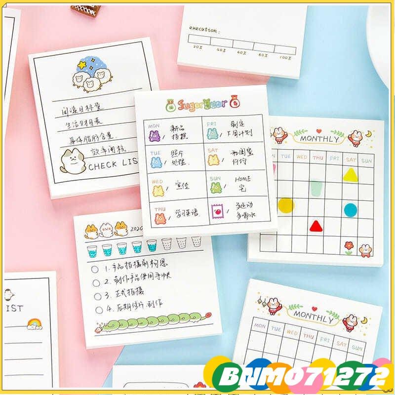 ⚡免運特賣⚡功能便利貼尼可喵的積極人生便簽本計劃留言list打卡備忘便攜本dsaw