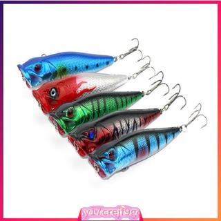 5PCS/Set Ocean River Fishhook Minnow Salmon Fish Lure Trout