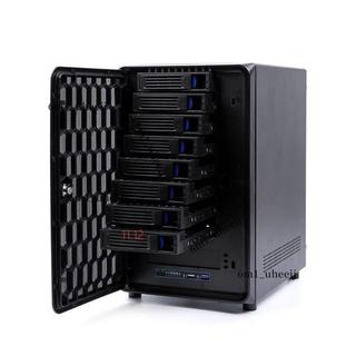 【優選精品】8盤位nas家用儲存機箱網路儲存SATA/SAS硬碟桌面式機箱3.5寸硬碟-諮詢運費