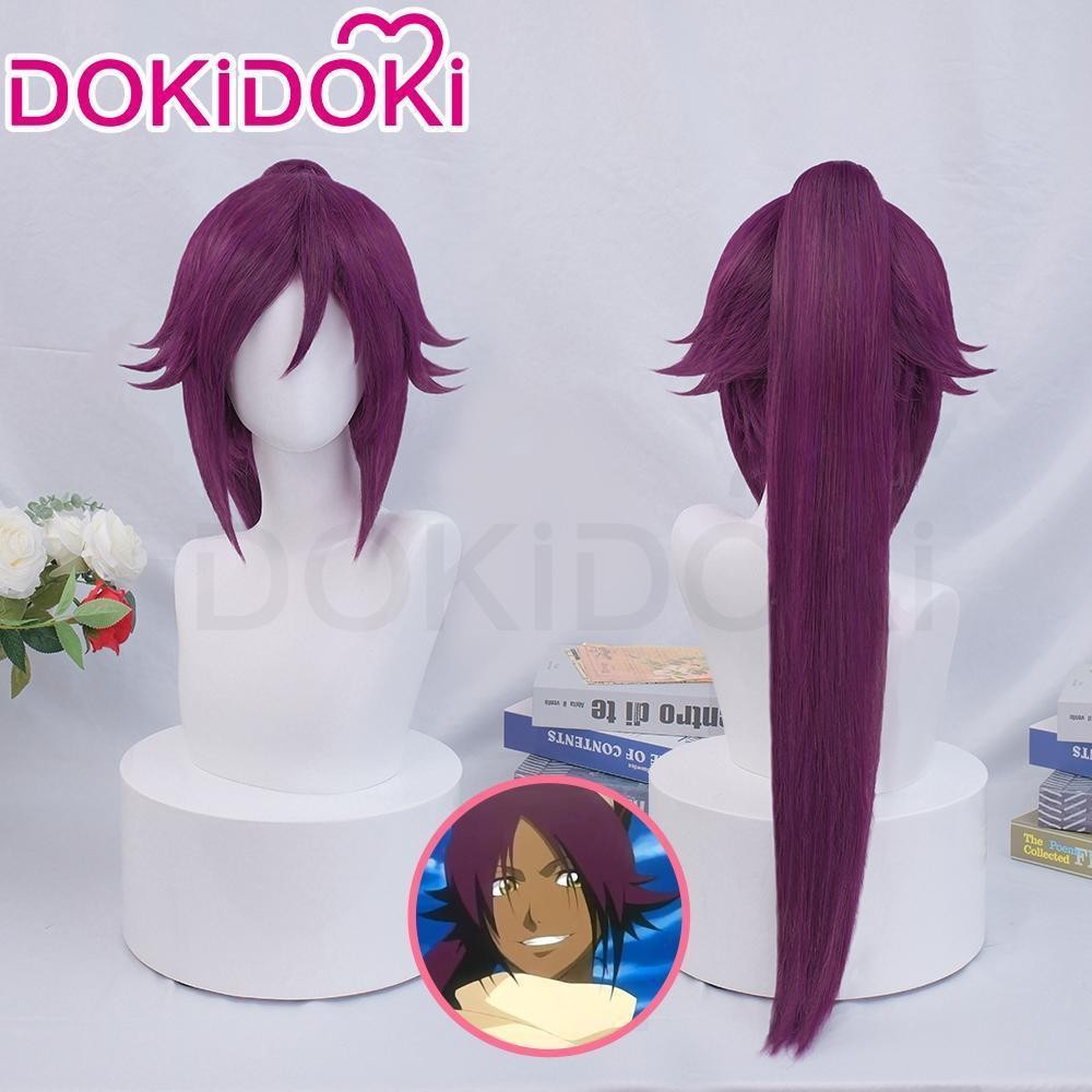 限時特賣 DOKIDOKI 死神 四楓院夜一cosplay假發 虎口夾馬尾