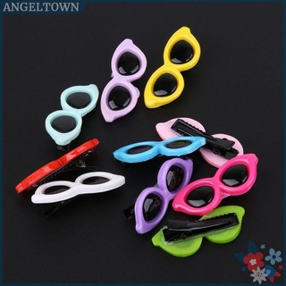 10pcs/Set Plastic Pet Sunglasses Hairpin Headdress Dog Hair