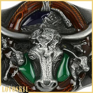 Vintage Mens Belt Buckle Bull Head Western Cowboy Native Ame