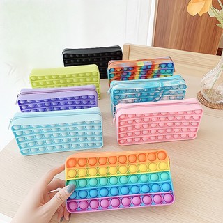 2021 Pop It Pencil Case Creative New Silicone Rectangular Pu