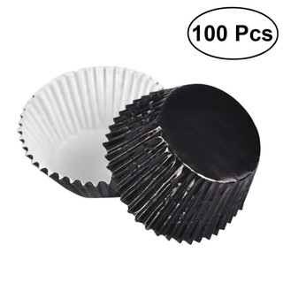 100pcs Aluminum Thickened Foil Cups Cupcake Liners Mini Cake