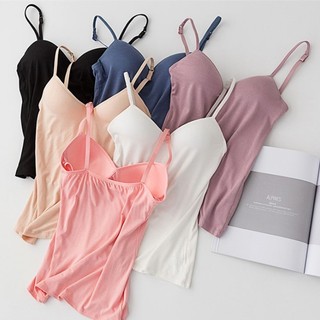 Camisole Women Padded Sports Vest Sling Vest Slim Cotton Top